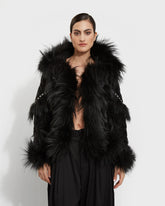 ABRIGO NEGRO PELO NEGRO